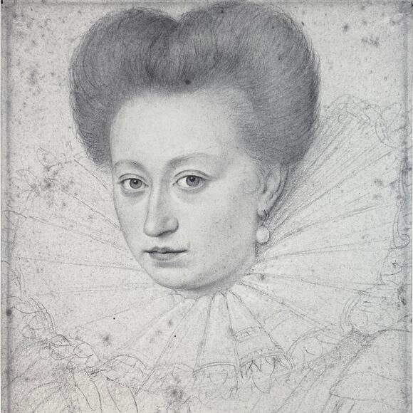 Francois Quesnel, Noblewoman, Drawing, Print, Bookplate, Art, ~ 240623-WH 595 - Picture 1 of 3